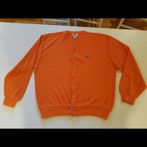 Orange Lacoste sweater - oversized fit